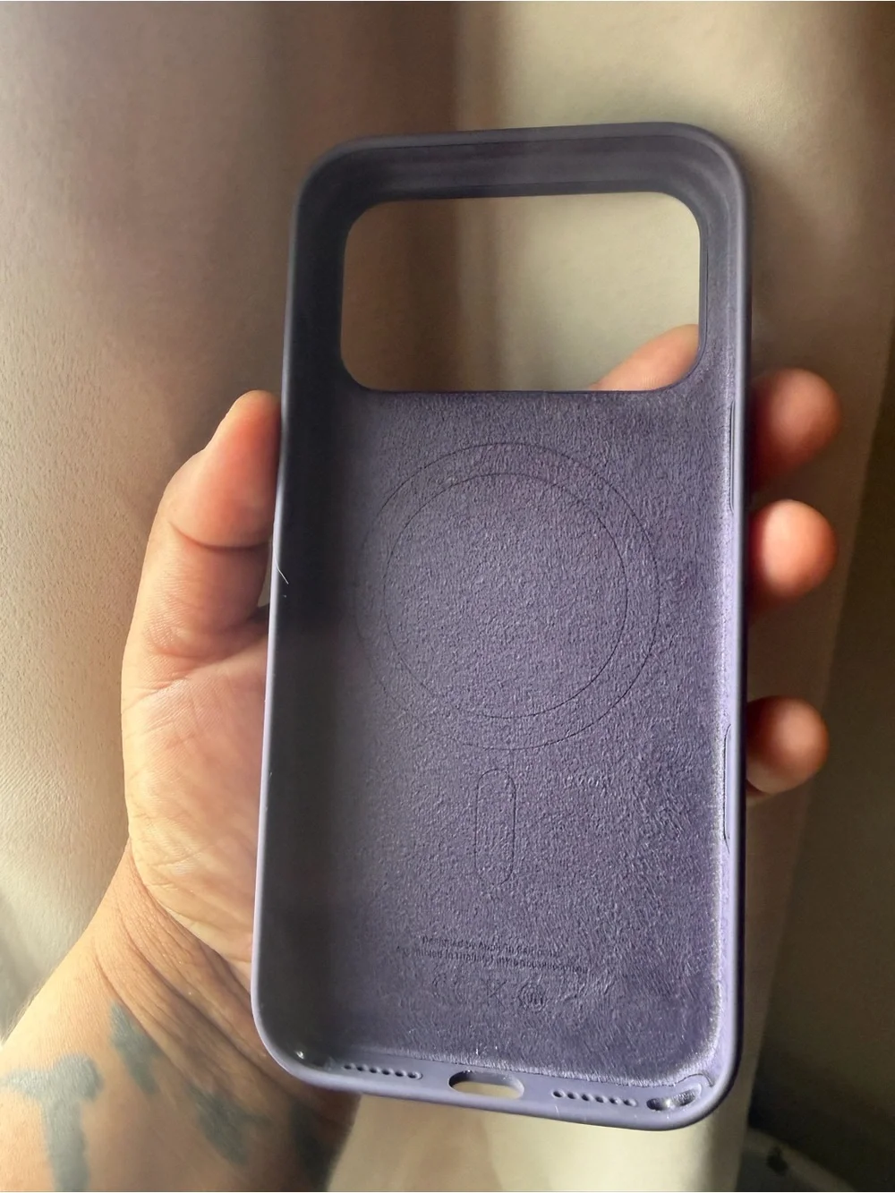 Apple Silicone iPhone Case in purple fog